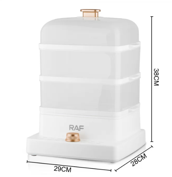 Багатофункціональна трирівнева електрична пароварка RAF R.5238 Біла - мініатюра 4