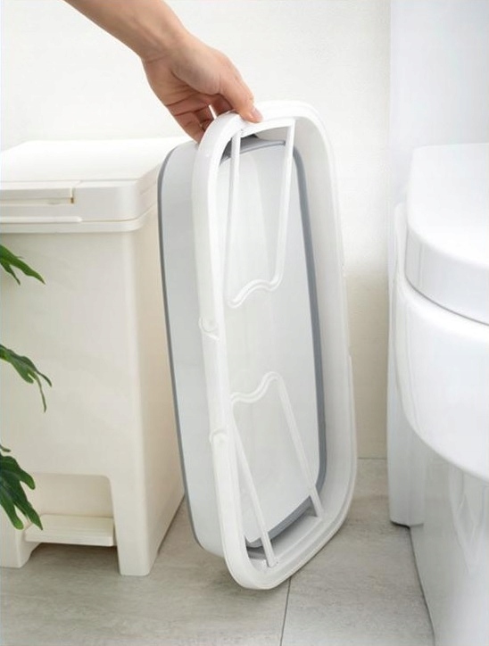 Складне прямокутне силіконове відро - мініатюра 2