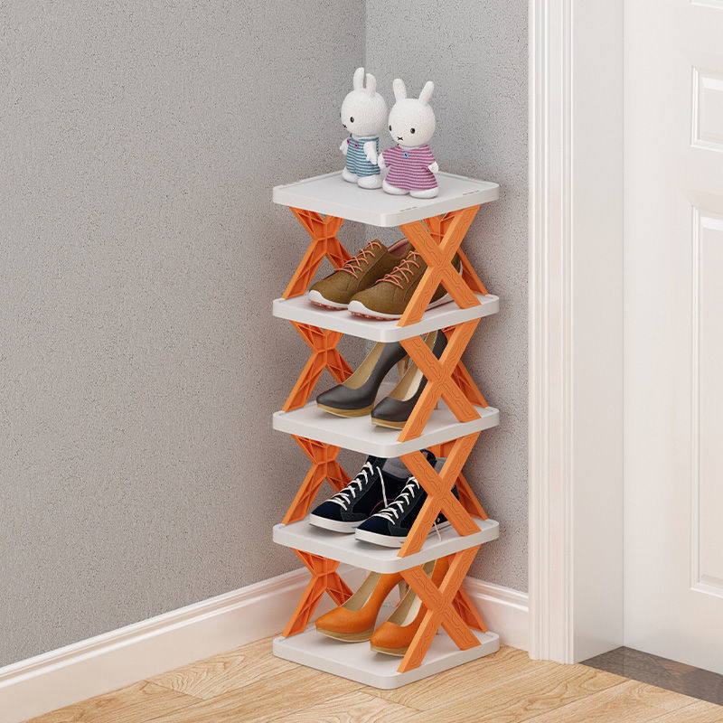 Вертикальна складна полиця - органайзер для взуття X-Shaped на 5 ярусів · Підлогова стійка - трансформер з полицями