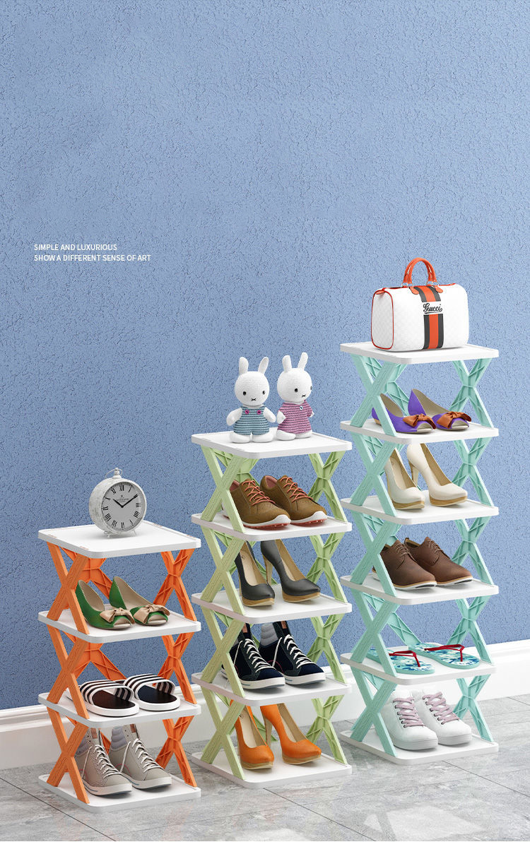 Вертикальна складна полиця - органайзер для взуття X-Shaped на 5 ярусів - мініатюра 7