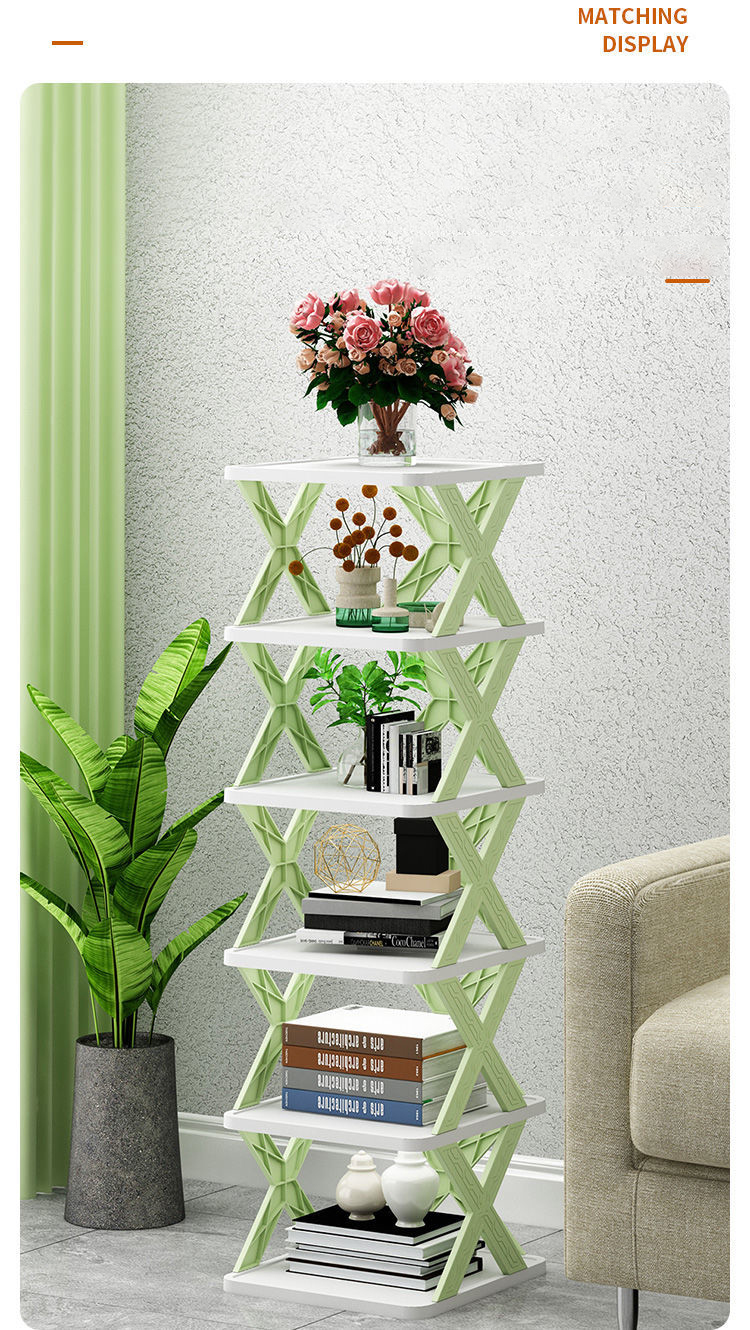 Вертикальна складна полиця - органайзер для взуття X-Shaped на 6 ярусів - мініатюра 2