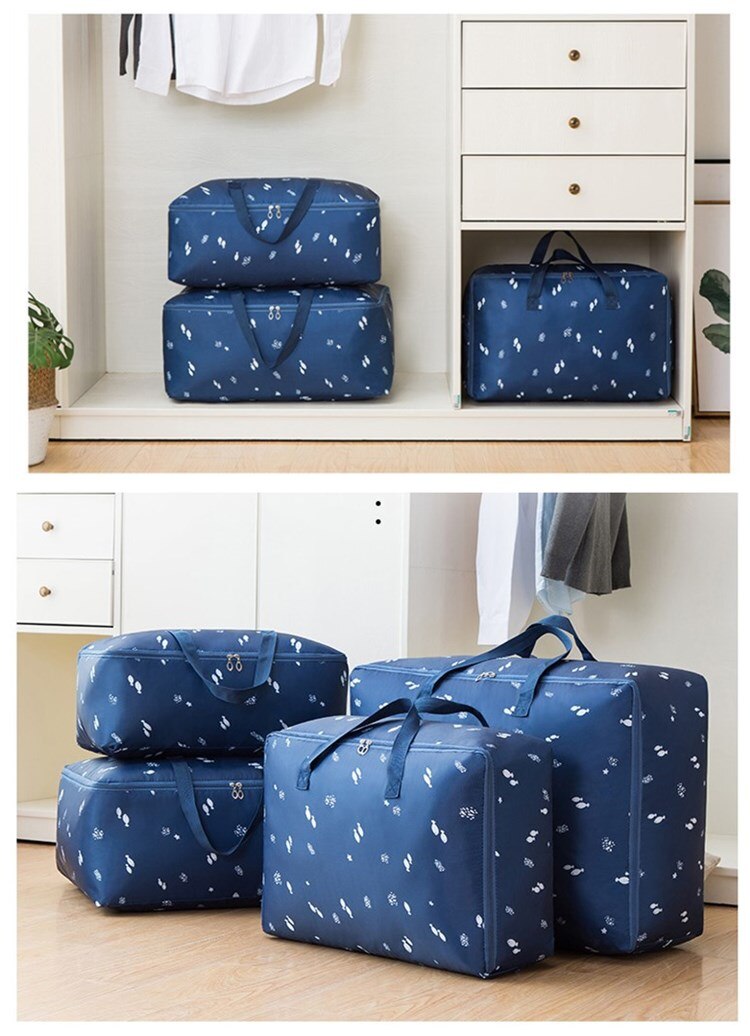 Сумка - органайзер в гардероб для зберігання одягу, білизни, ковдр, 58 х 38 х 22 см - мініатюра 4