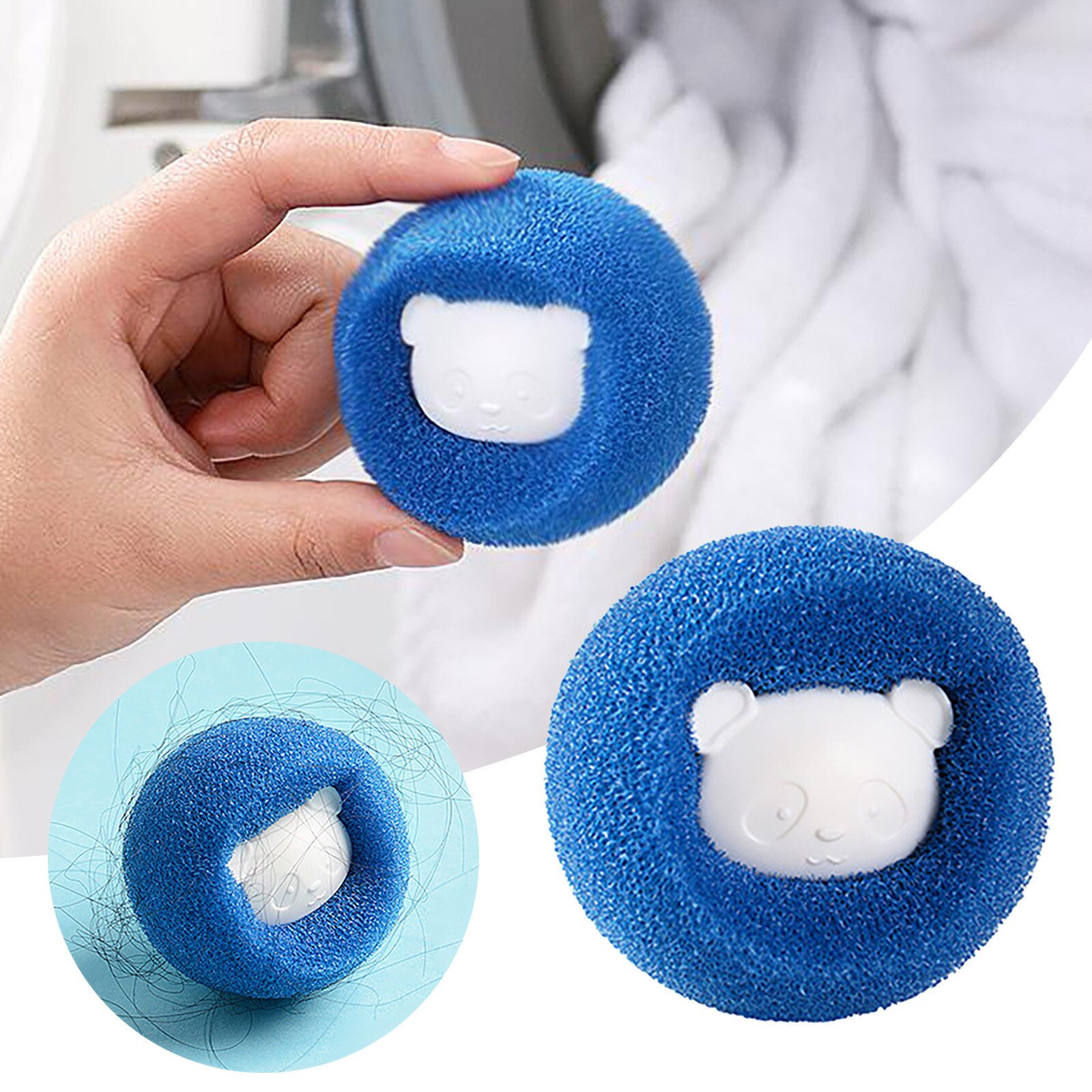 Набір спонжів - м'ячиків для прання 5 шт у комплекті · Губки для очищення тканин від вовни та волосся у пральній машині