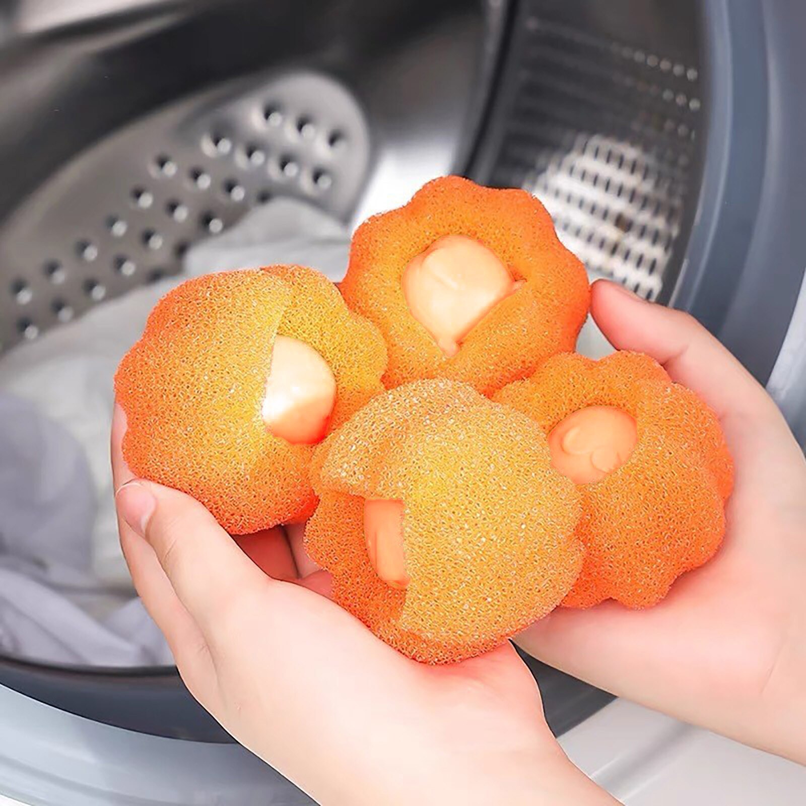 Набір спонжів - м'ячиків для прання 5 шт у комплекті - мініатюра 2