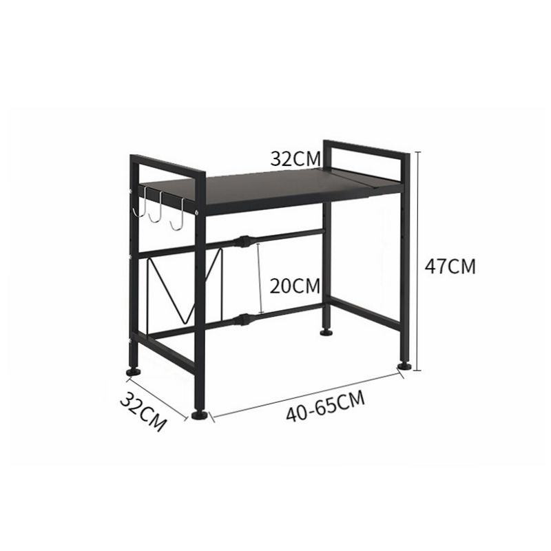 Розсувний органайзер – стелаж для мікрохвильової печі Blackwave rack з полицею та гачками для зберігання кухонних аксесуарів - мініатюра 4