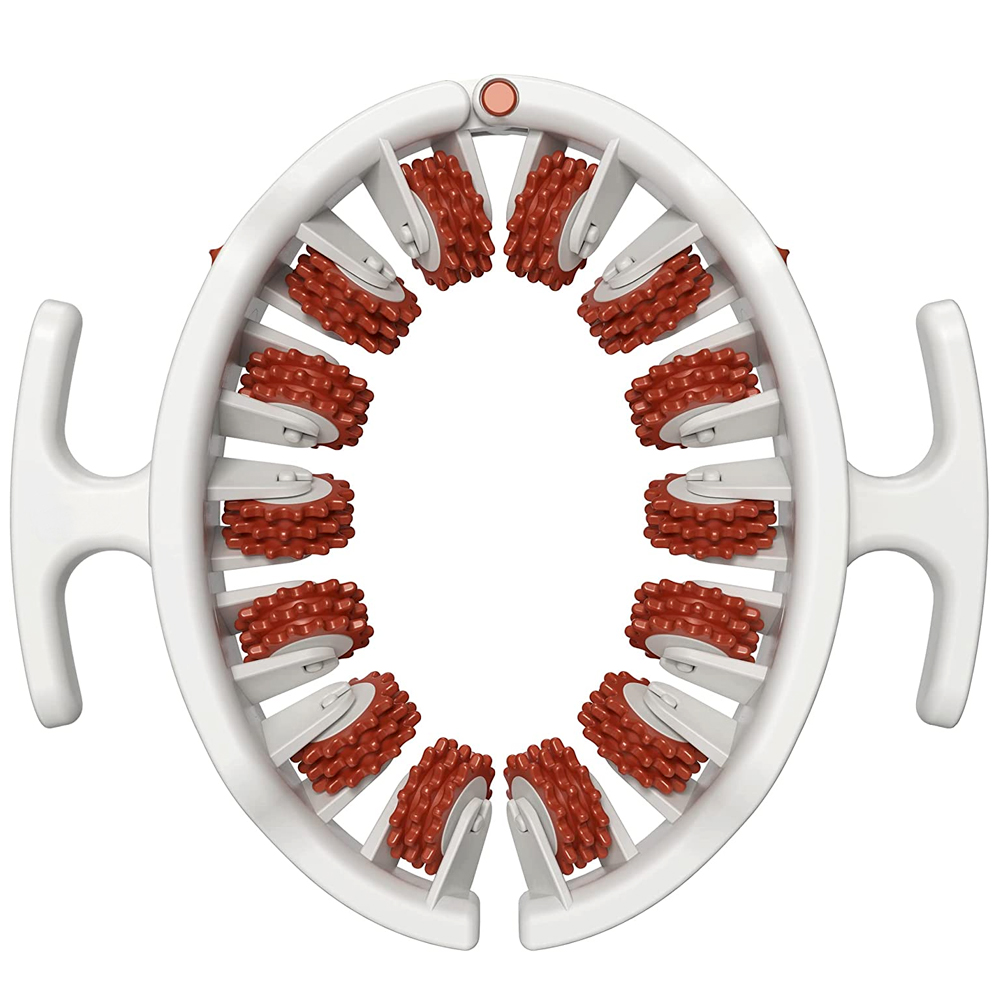 Ручний мультироликовий лімфодренажний масажер ROLLER MASSAGER Антицелюлітний ролер для масажу шиї, плечей, спини, рук, ніг - мініатюра 3