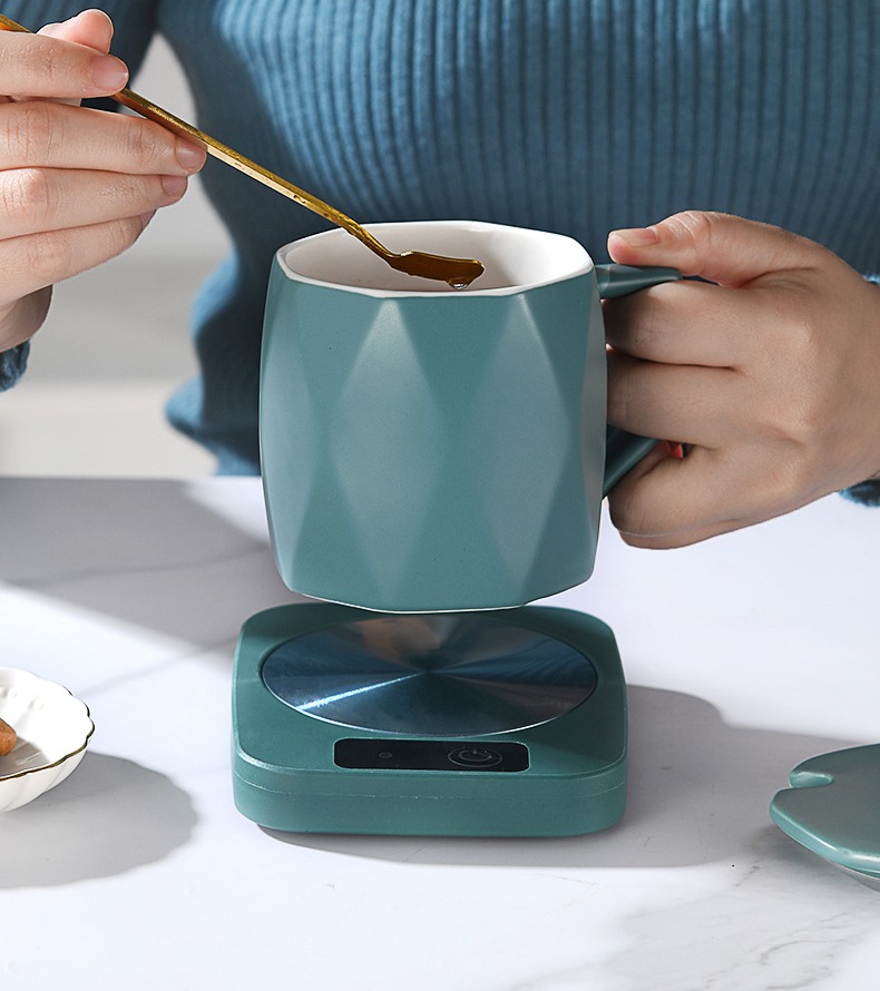 Підставка для чашки з постійною температурою 55° Теплий килимок для підігріву чаю, кави, дитячого харчування - мініатюра 8