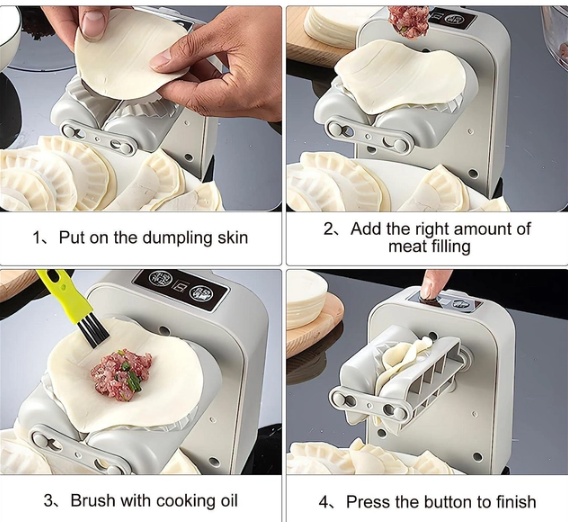 Автоматична USB машинка для швидкого ліплення вареників та пельменів - мініатюра 5