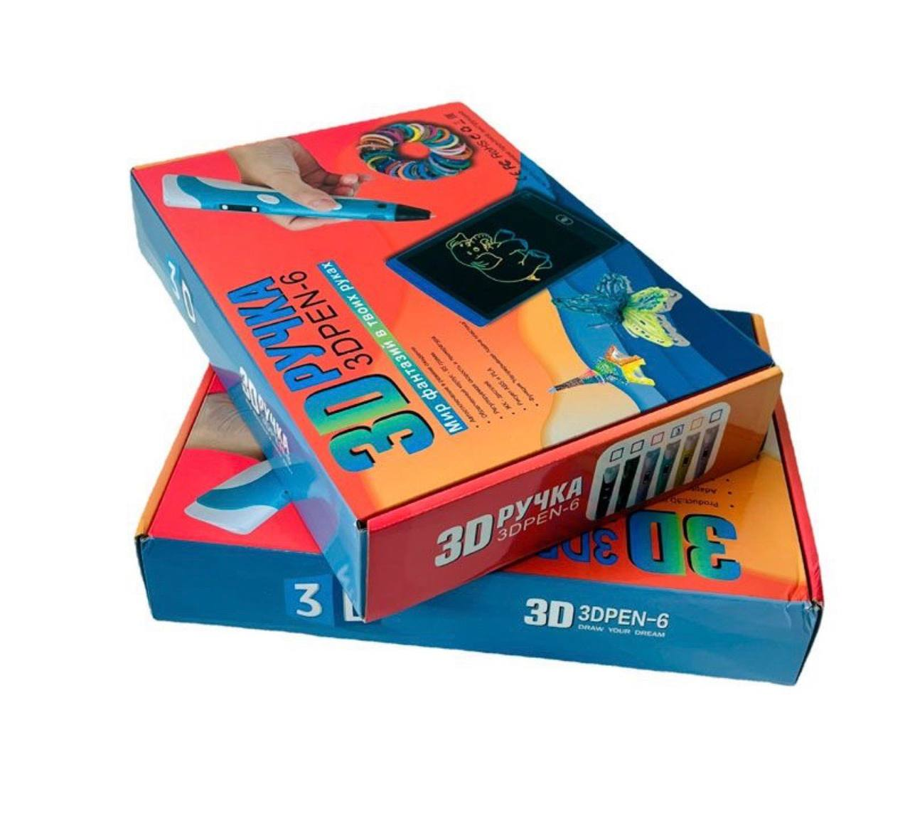 3D Pen-6 Великий набір для творчості 3Д ручка з LCD дисплеєм, графічний планшет, 100 м пластику та трафарети в комплекті - мініатюра 3