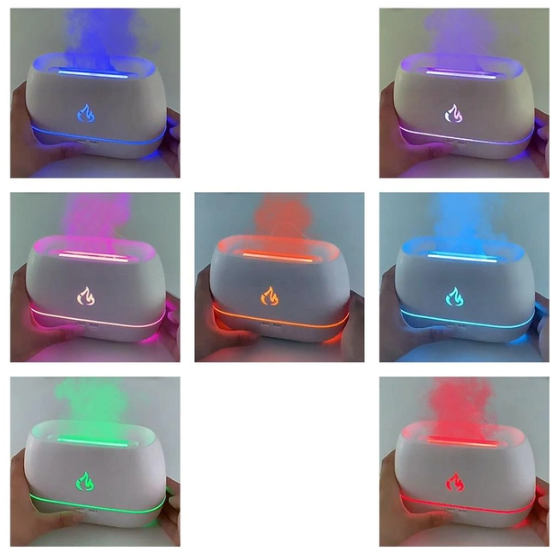 Ультразвуковий зволожувач повітря Blaze з ефектом полум'я та підсвічуванням - нічником на 7 кольорів - мініатюра 4