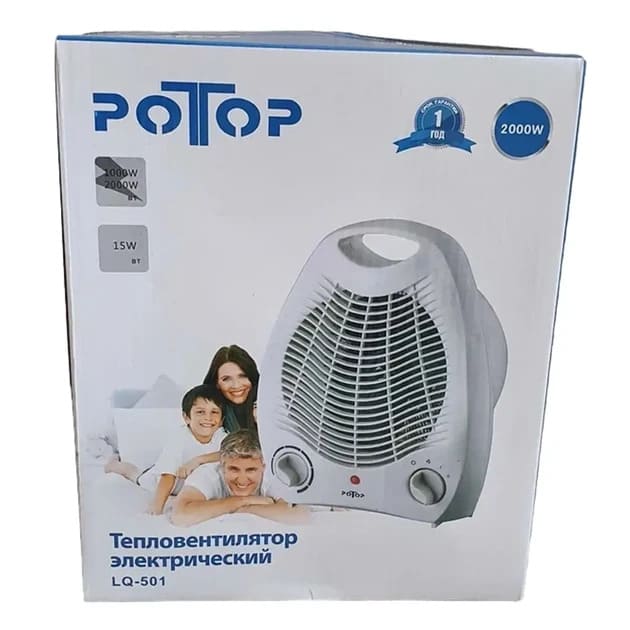 Портативний тепловентилятор – дуйчик, 2000 Вт PoTop LQ-501 ∙ Електричний побутовий обігрівач - мініатюра 5
