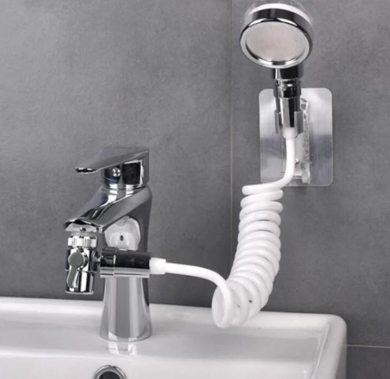 Душова система на умивальник змішувач з душем Modified Faucet With external Shower - мініатюра 6