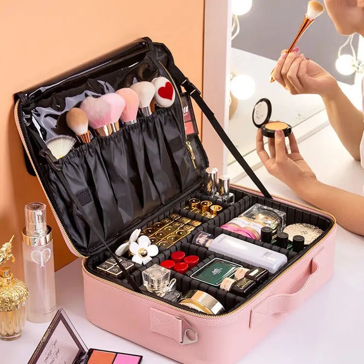 Дорожня косметичка – органайзер для косметики та аксесуарів - мініатюра 2