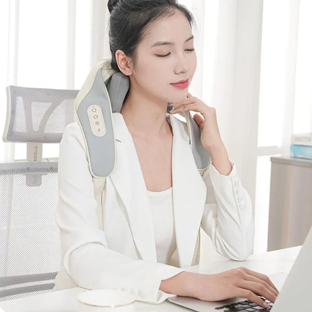 Ударний вібромасажер для спини, плечей та шиї - мініатюра 2