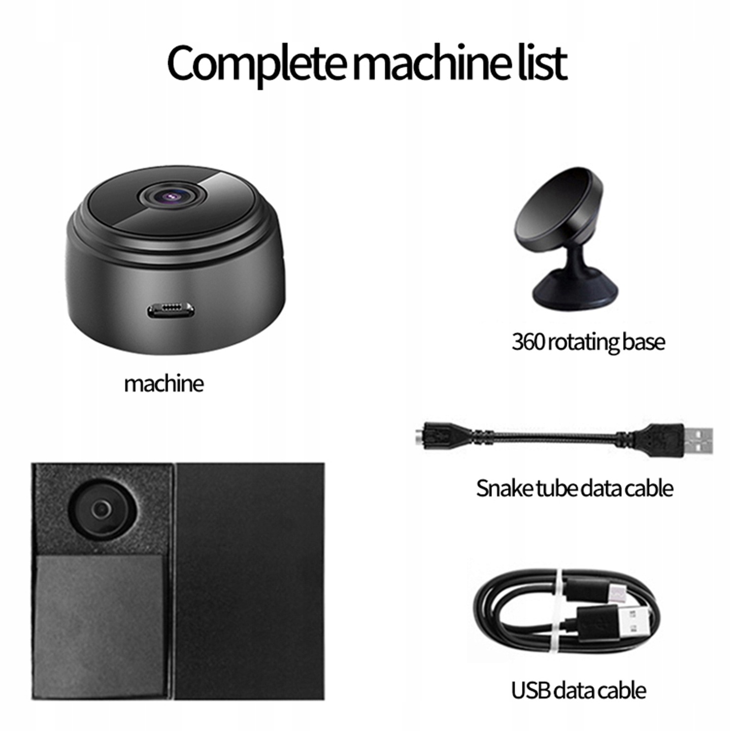 Бездротова Wi-Fi міні відеокамера A9 FullHD 1080P ∙ Нічна зйомка до 10м ∙ Датчик руху ∙ Циклічний запис відеоспостереження - мініатюра 4