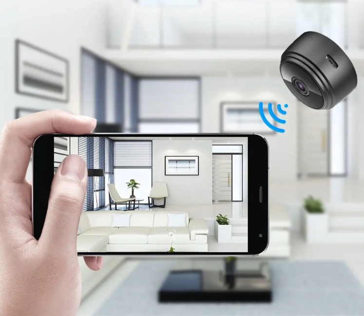 Бездротова Wi-Fi міні відеокамера A9 FullHD 1080P ∙ Нічна зйомка до 10м ∙ Датчик руху ∙ Циклічний запис відеоспостереження - мініатюра 5