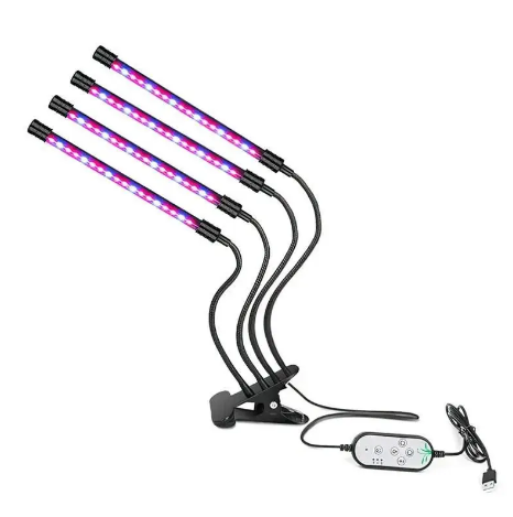 Четверна гнучка фітолампа для рослин з таймером ∙ Регульована яскравість ∙ 60 Вт - мініатюра 3