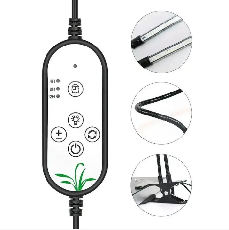 Четверна гнучка фітолампа для рослин з таймером ∙ Регульована яскравість ∙ 60 Вт - мініатюра 4