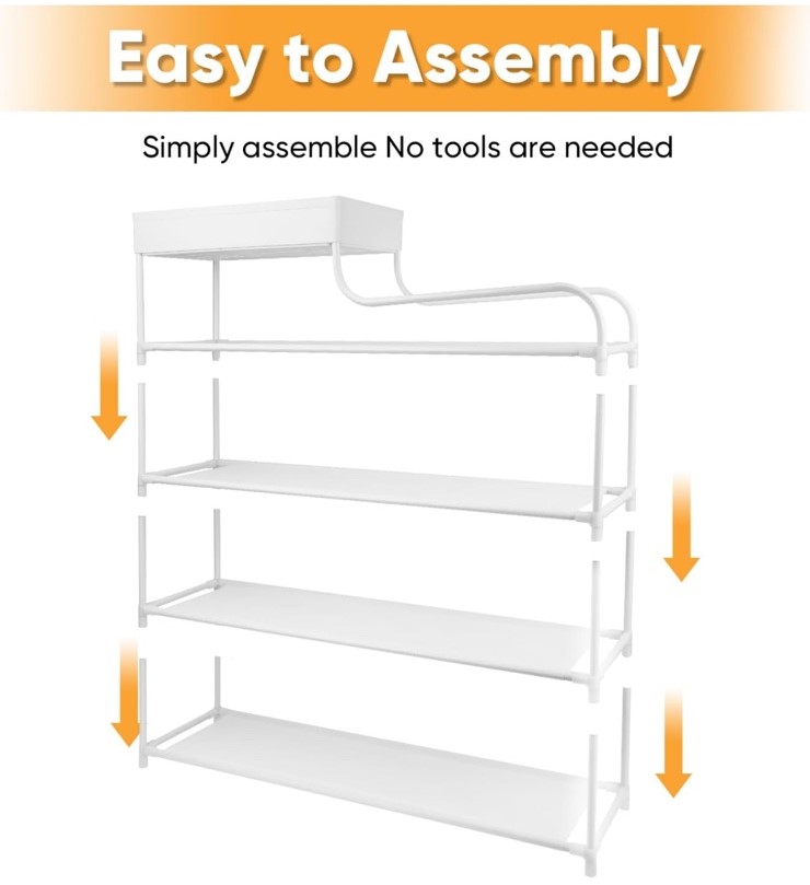 Стелаж підлоговий для взуття CLOTHES RACK ∙ Полиця - органайзер в передпокій для зберігання взуття - мініатюра 5