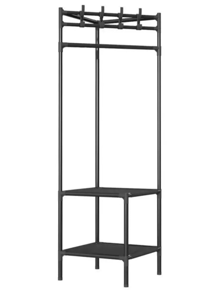 Кутова підлогова вішалка-стелаж Corner rack ∙ Стійка з поперечиною для вішалок до передпокою - мініатюра 4