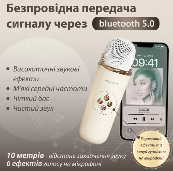 Акустична система «RETRO» з мікрофоном ∙ Бездротова портативна Bluetooth колонка на акумуляторі ∙ Міні-караоке - мініатюра 3