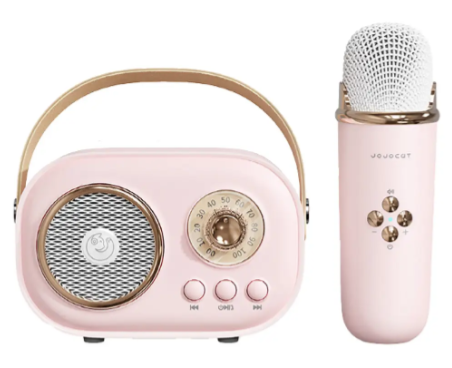 Акустична система «RETRO» з мікрофоном ∙ Бездротова портативна Bluetooth колонка на акумуляторі ∙ Міні-караоке - мініатюра 4