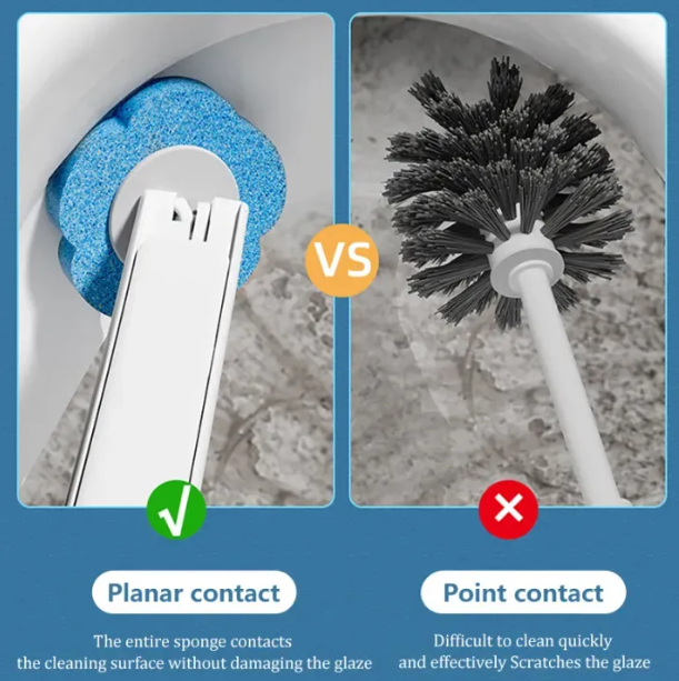 Універсальна настінна щітка для унітазу зі змінними насадками ∙ Система одноразового очищення унітазу ToiletWand - мініатюра 4