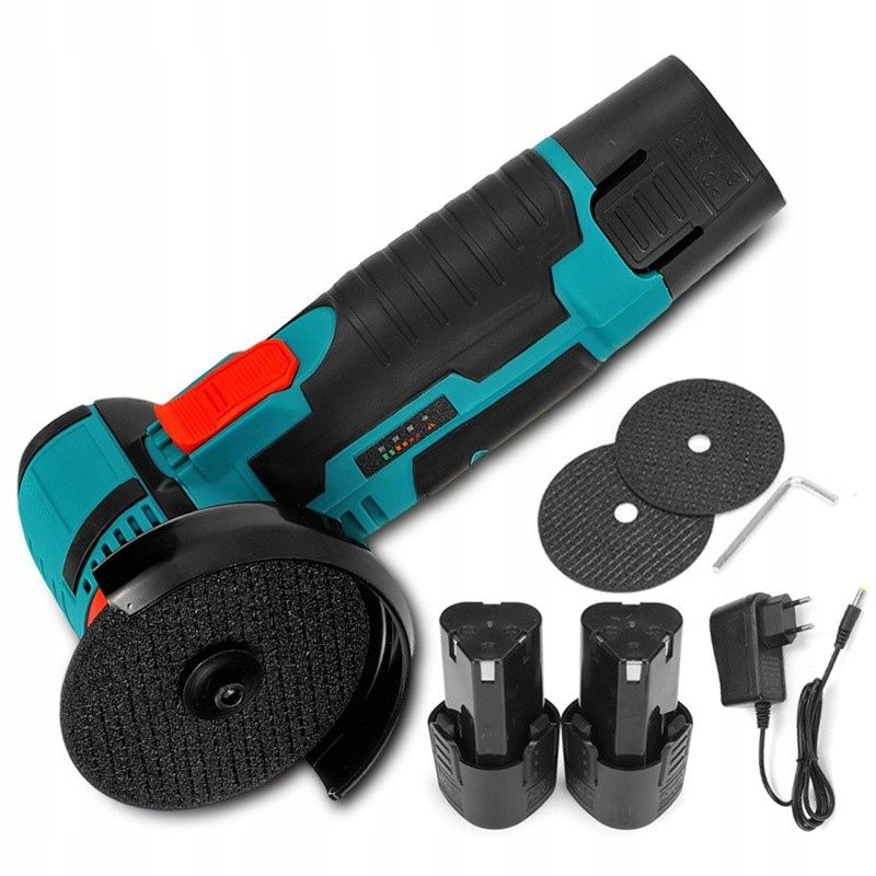 Мініболгарка акумуляторна з двома дисками та знімними акумуляторами Li-ion 2 х 12V в кейсі - мініатюра 3