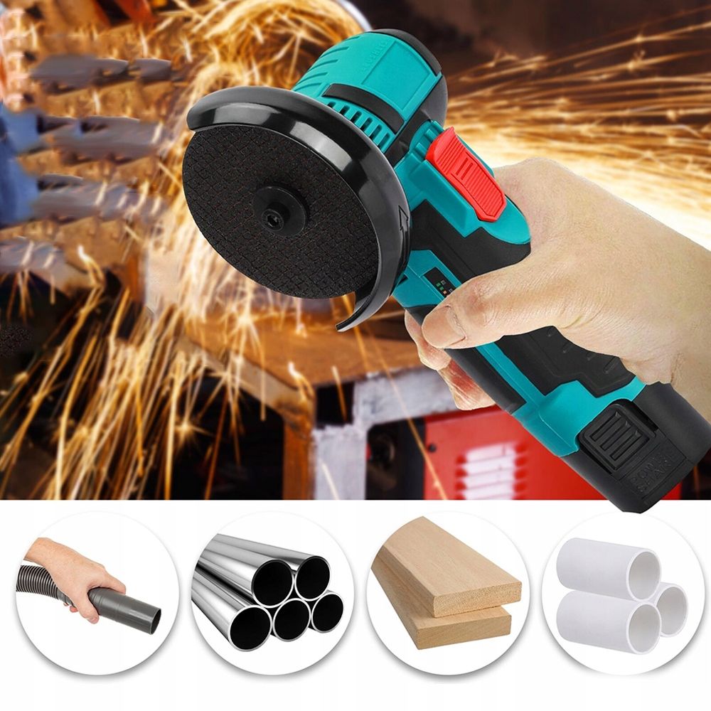 Мініболгарка акумуляторна з двома дисками та знімними акумуляторами Li-ion 2 х 12V в кейсі - мініатюра 4