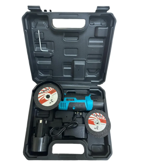 Мініболгарка акумуляторна з двома дисками та знімними акумуляторами Li-ion 2 х 12V в кейсі - мініатюра 8