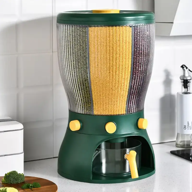 Диспансер-органайзер для круп та сипучих Rotate-Dispenser ∙ Контейнер з дозатором для сипучих продуктів