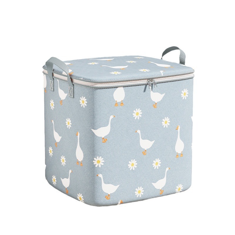 Кошик для зберігання речей Goose Basket, 100 л · Органайзер з кришкою Гуси для білизни, одягу, іграшок, 40х50х50 см