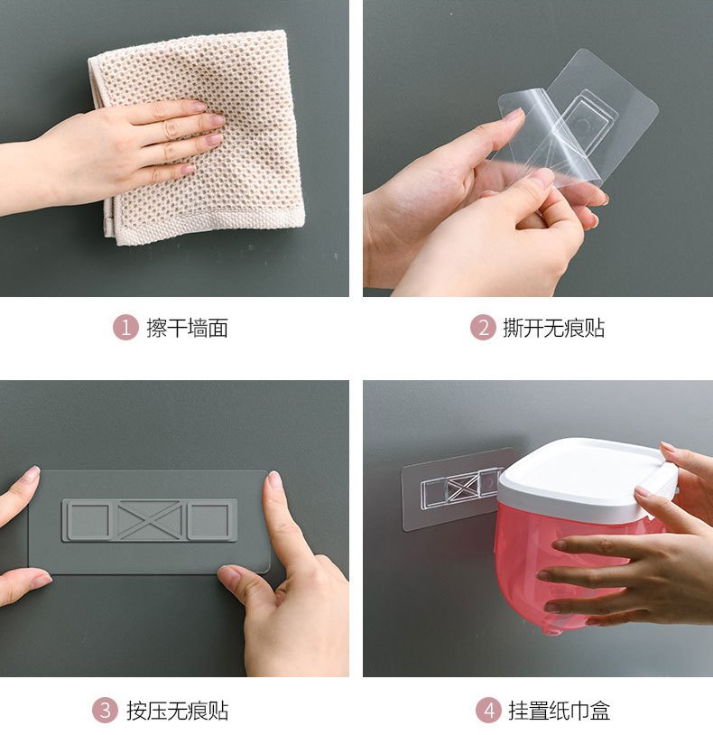 Пластиковий водоніпроникний бокс - тримач туалетного паперу та серветок Tissue Box з поличкою для ванної кімнати - мініатюра 6