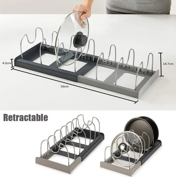 Розсувний органайзер DISH RACK ∙ Тримач для зберігання кришок - мініатюра 2