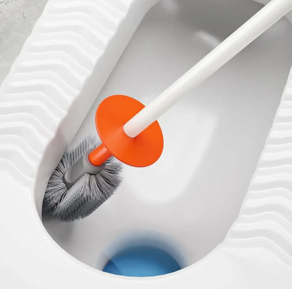 Туалетний йоржик Toilet brush з вигнутою щіткою для важкодоступних місць - мініатюра 7