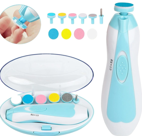 Дитячий триммер для нігтів 6 в 1 Манікюрний набір для дітей та дорослих з насадками для шліфування та полірування в комплекті