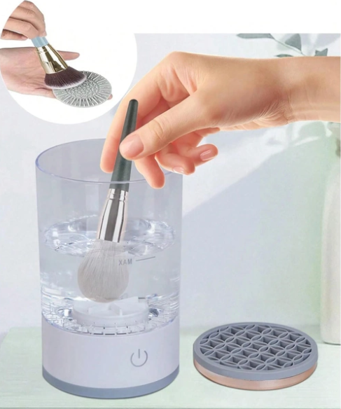 Портативний очисник для пензликів ∙ Електрична USB машинка для очищення косметичного приладдя 3 в 1 - мініатюра 4