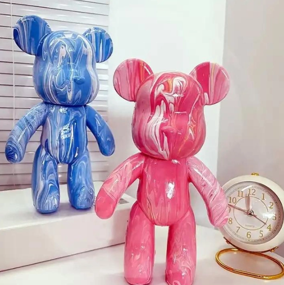 Флюидный медвежонок Fluid Bear Bearbrick с красками, 33 см - мініатюра 4