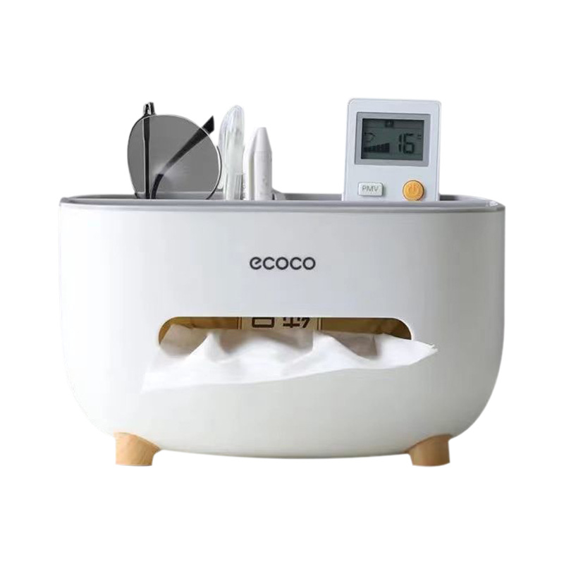 Настільний органайзер Ecoco Tissue з диспенсером для серветок та відсіками для зручного зберігання аксесуарів - мініатюра 2