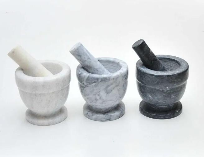 Мармурова ступка з товкачем FRICO FRU-059 для подрібнення спецій - мініатюра 5