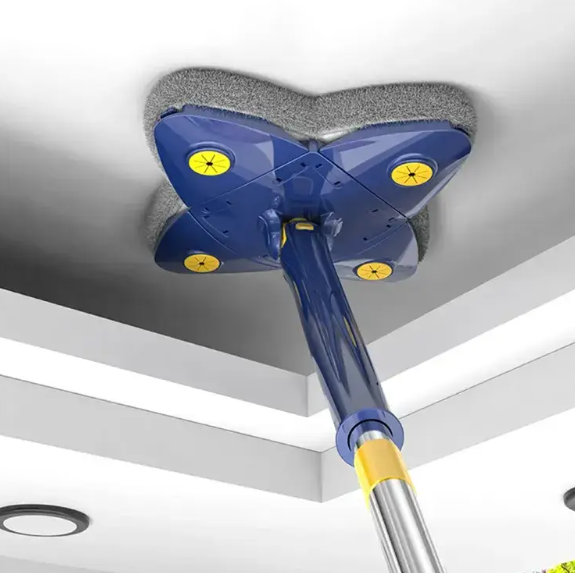 Квадратна регульована швабра з віджимом з телескопічною ручкою для збирання - мініатюра 2