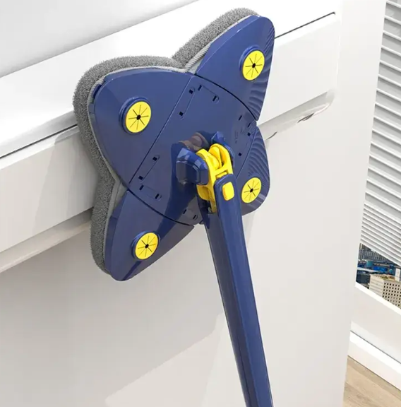 Квадратна регульована швабра з віджимом з телескопічною ручкою для збирання - мініатюра 3