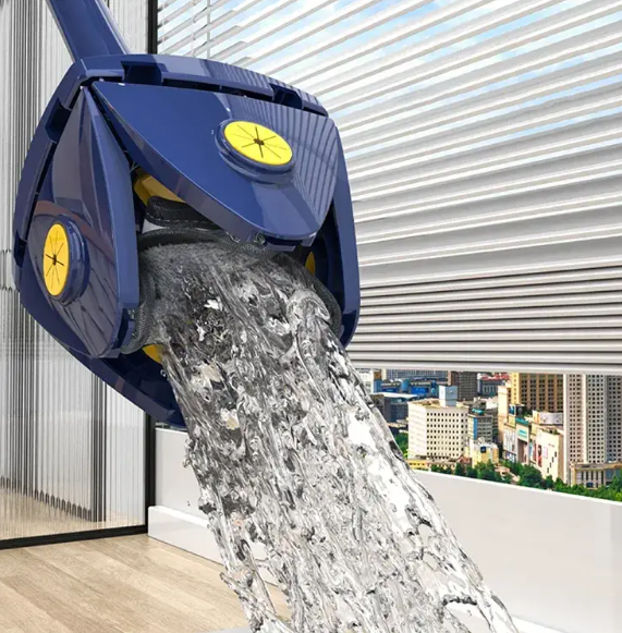 Квадратна регульована швабра з віджимом з телескопічною ручкою для збирання - мініатюра 5