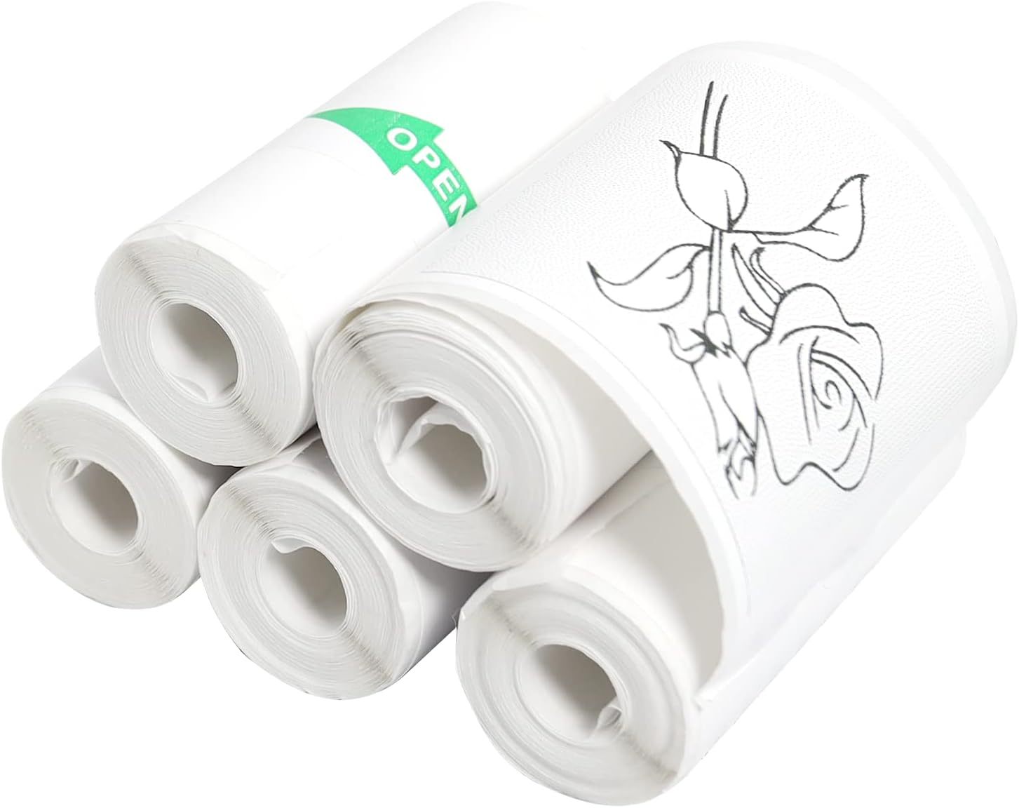Набір клейкого термопаперу для друку портативного принтера, 5 рулонів · Наклейки – стікери для дитячого термопринтера