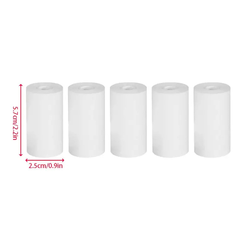 Набір клейкого термопаперу для друку портативного принтера, 5 рулонів - мініатюра 4