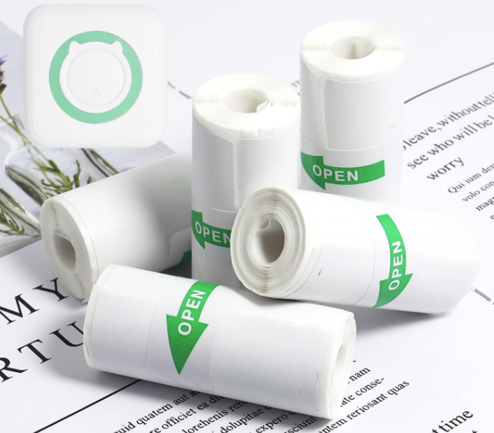 Набір клейкого термопаперу для друку портативного принтера, 5 рулонів - мініатюра 5