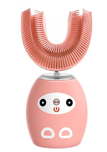 Дитяча зубна щітка U-shaped electric toothbrush ∙ Електрична ультразвукова силіконова щітка – капа для дітей - мініатюра 2