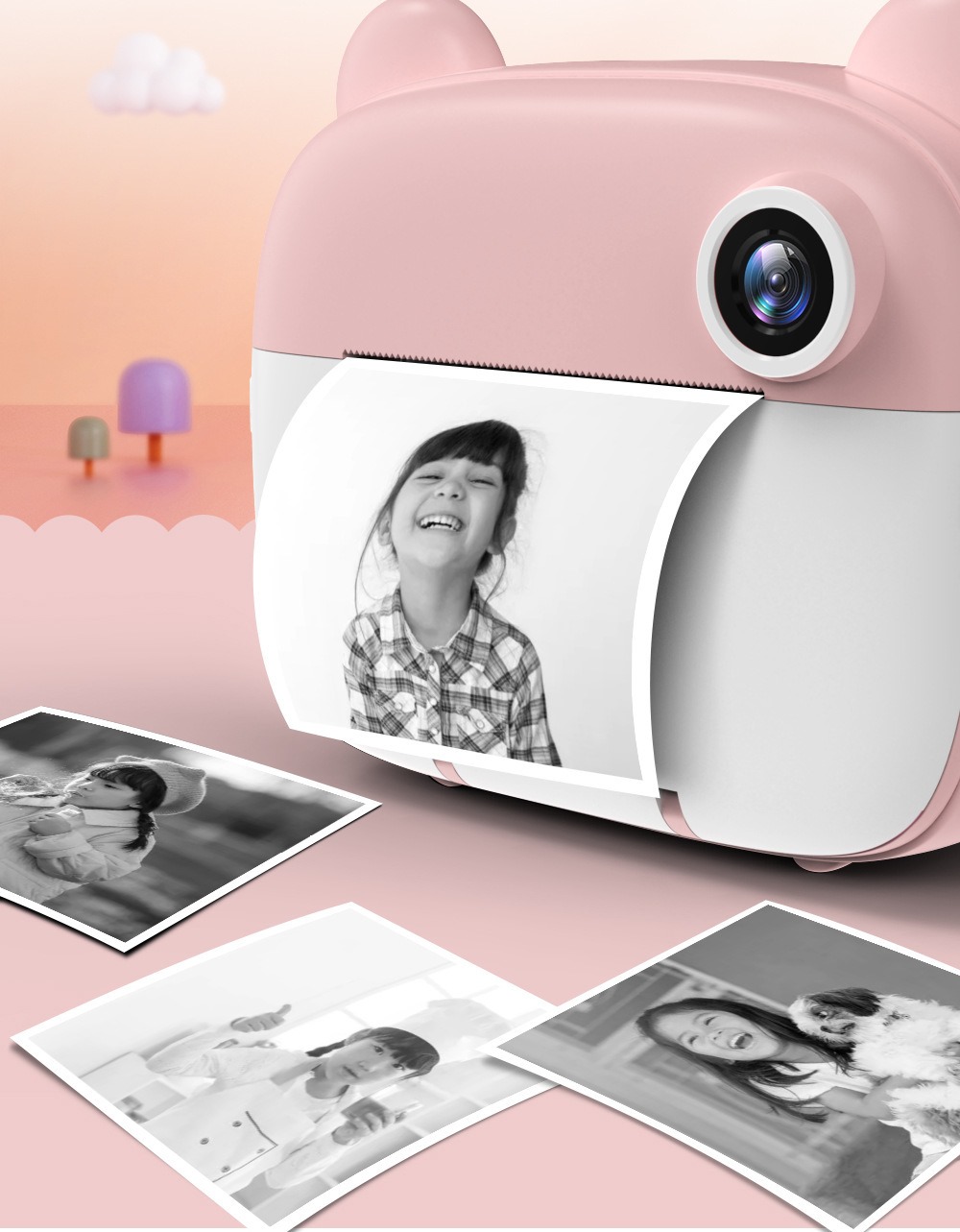 Дитячий фотоапарат з миттєвим друком Happy Day Camera Wi-fi Цифрова камера з вбудованим термопринтером для моментального роздрукування фото - мініатюра 5