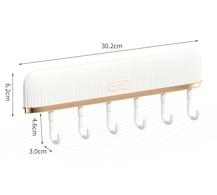 Підвісний настінний органайзер – тримач посуду та приладдя Plastic hook - мініатюра 7