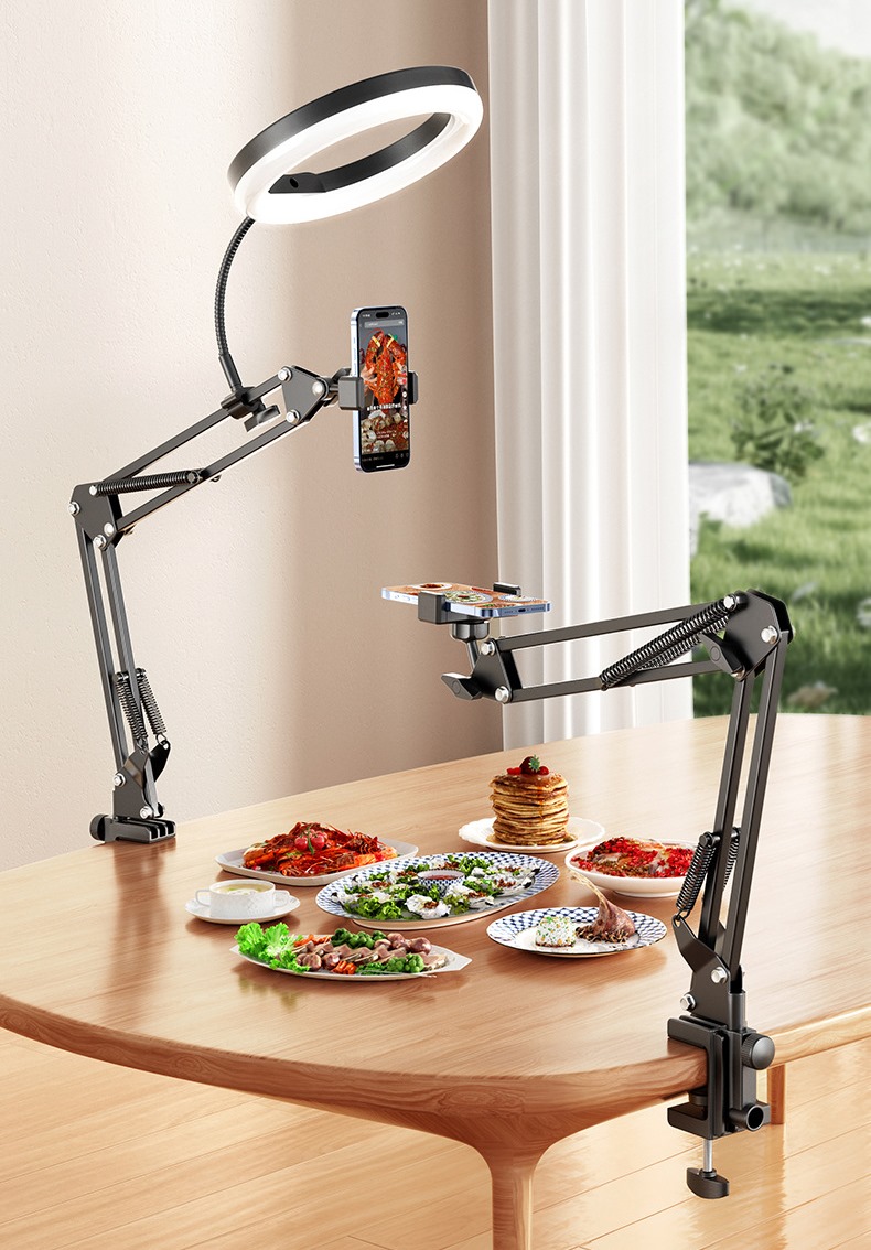 Штатив настільний для зйомок з тримачем смартфона - мініатюра 7